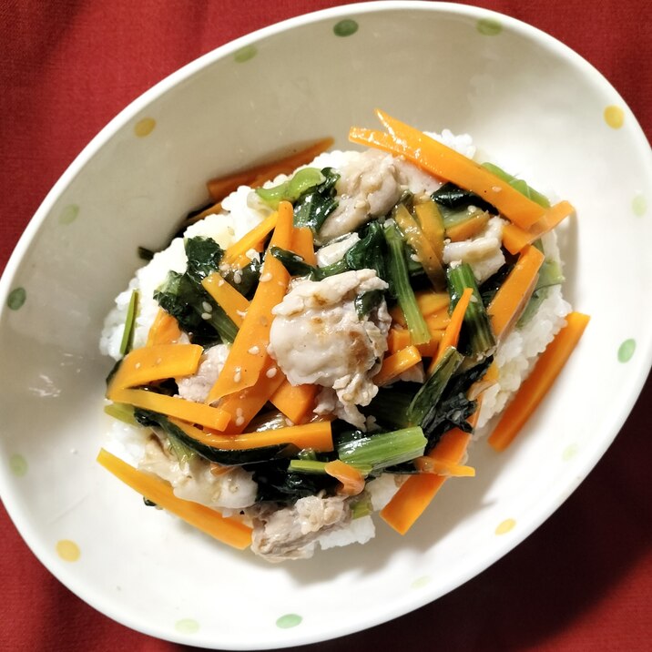 【ちょい中華】豚バラ肉の餡かけご飯